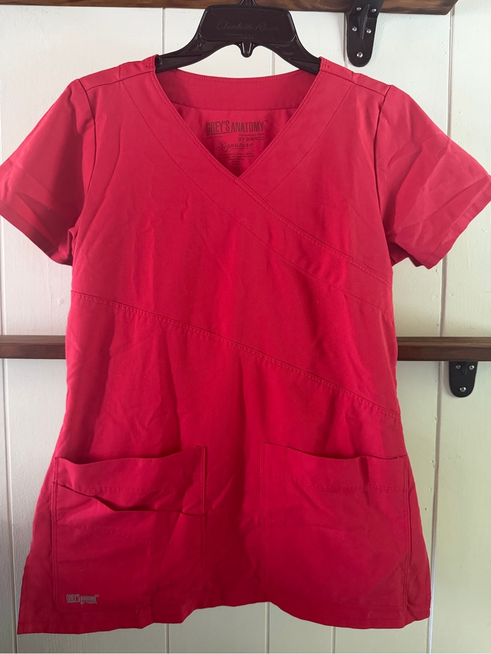Grey's Anatomy Women's Scrub Top CORAL- XS